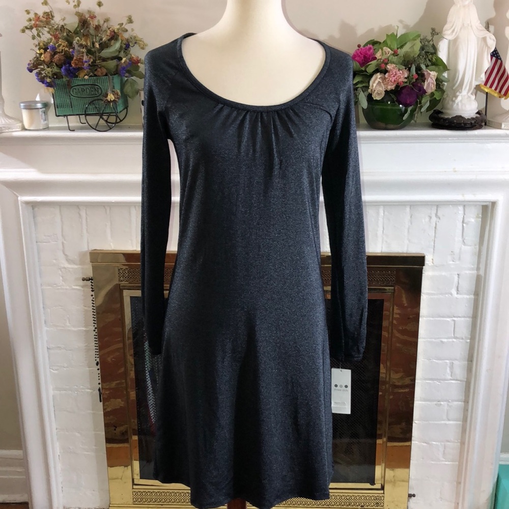 Three Dots Women's  Black Metallic Stretch   $250